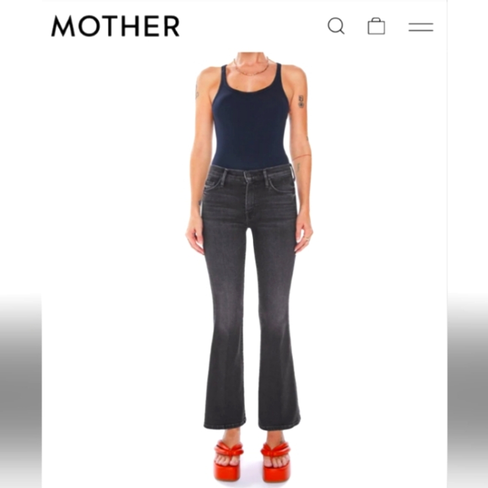 BOGO! MOTHER The Weekender Deep End Black Wash Flare Jeans